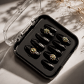 Black with flowers shine